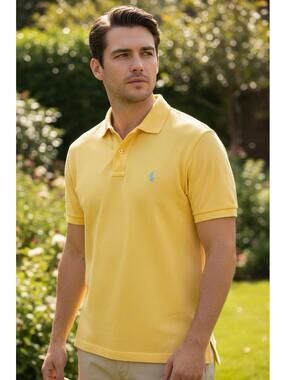 Polo Ralph Lauren Men’s Polo Shirt Cream Yellow Fine Cotton Pique Light Size XXL